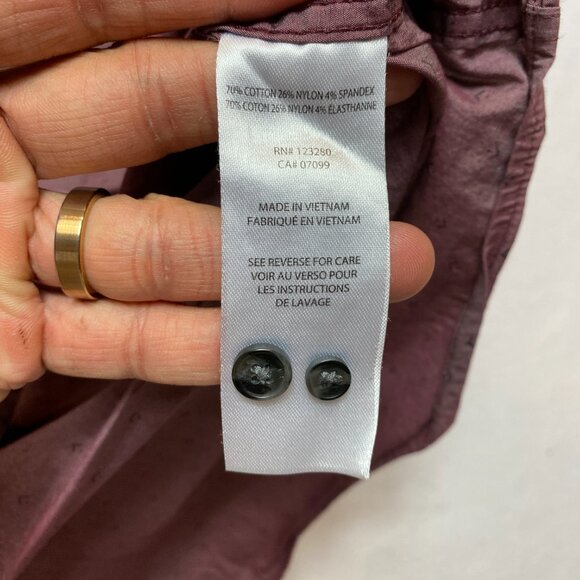 Travis Mathew Shirt Mens XL Purple Brown Short Sleeve Button Up - Picture 7 of 11